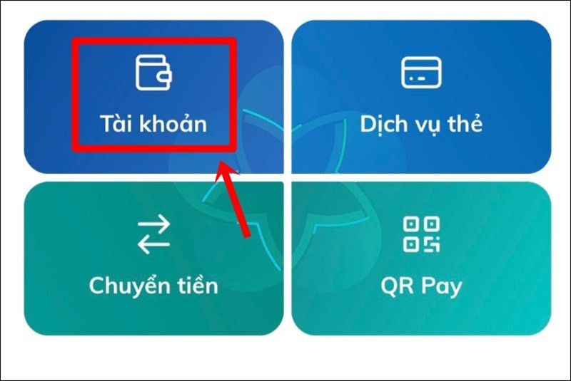 Chọn Tài khoản