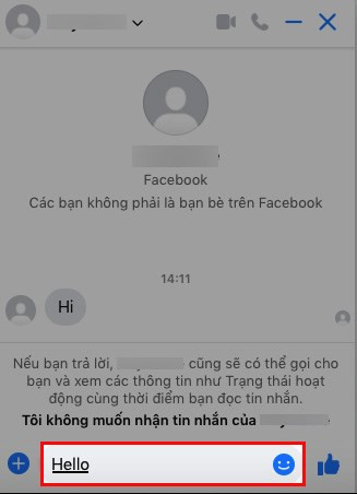 Click vào tên người dùng