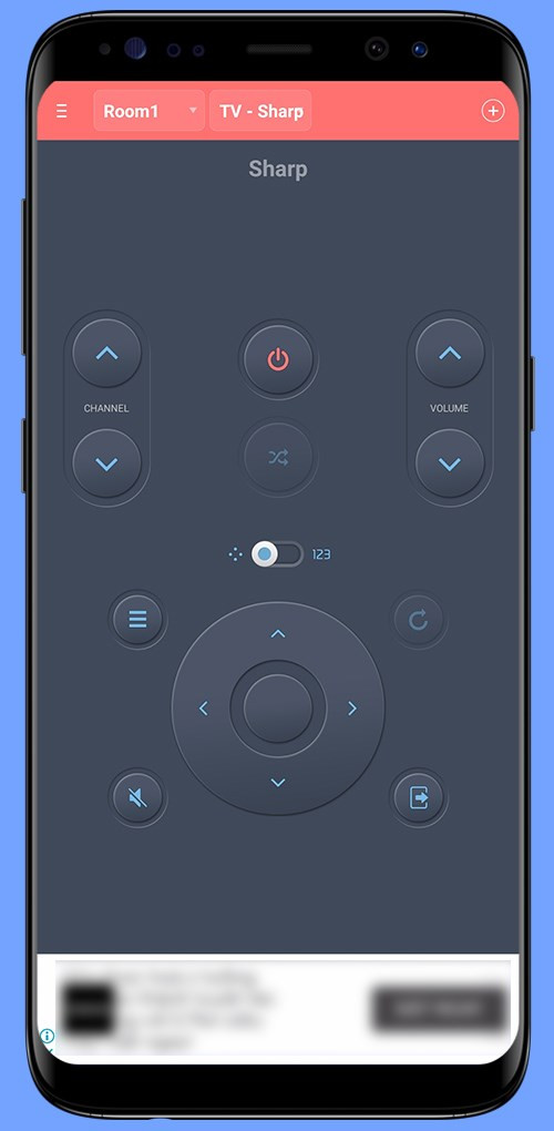 Đầy đủ c&aacute;c n&uacute;t bấm tr&ecirc;n remote.