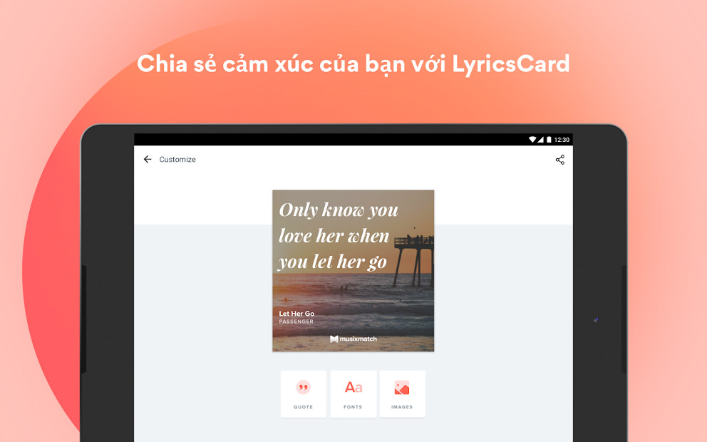 Dịch lời bài hát với Musixmatch