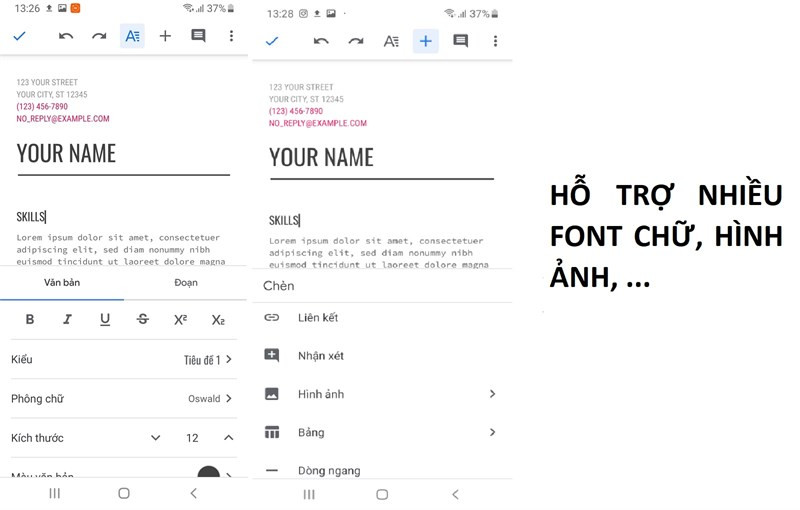 Định dạng văn bản trên Google Docs