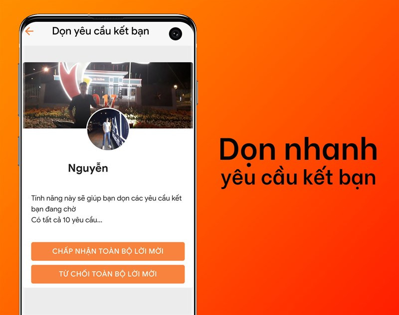 dọn nhanh y&ecirc;u cầu kết bạn