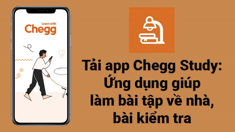 Giao diện ứng dụng Chegg Study trên điện thoại