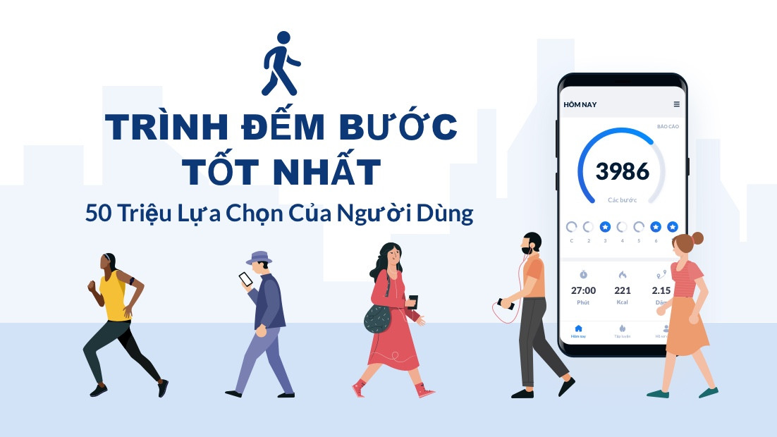 Giao diện ứng dụng đếm bước chân