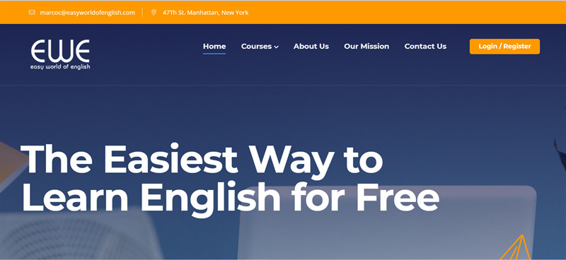 Giao diện website Easy World Of English