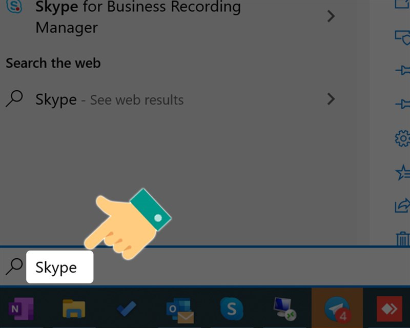 Gõ tìm kiếm Skype