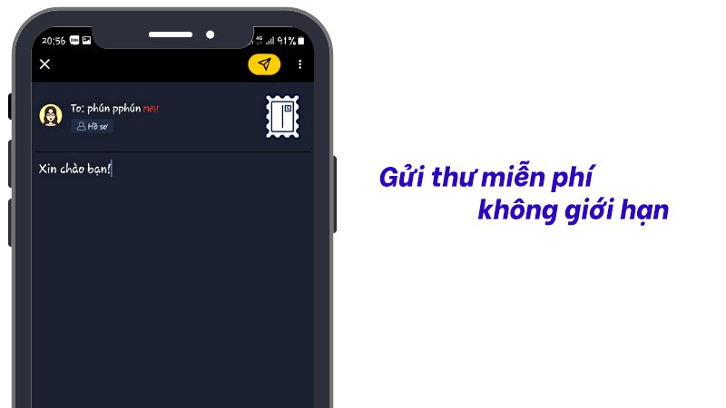 Gửi thư miễn ph&iacute; kh&ocirc;ng giới hạn