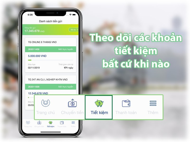 Gửi tiết kiệm trên ACB Online Banking