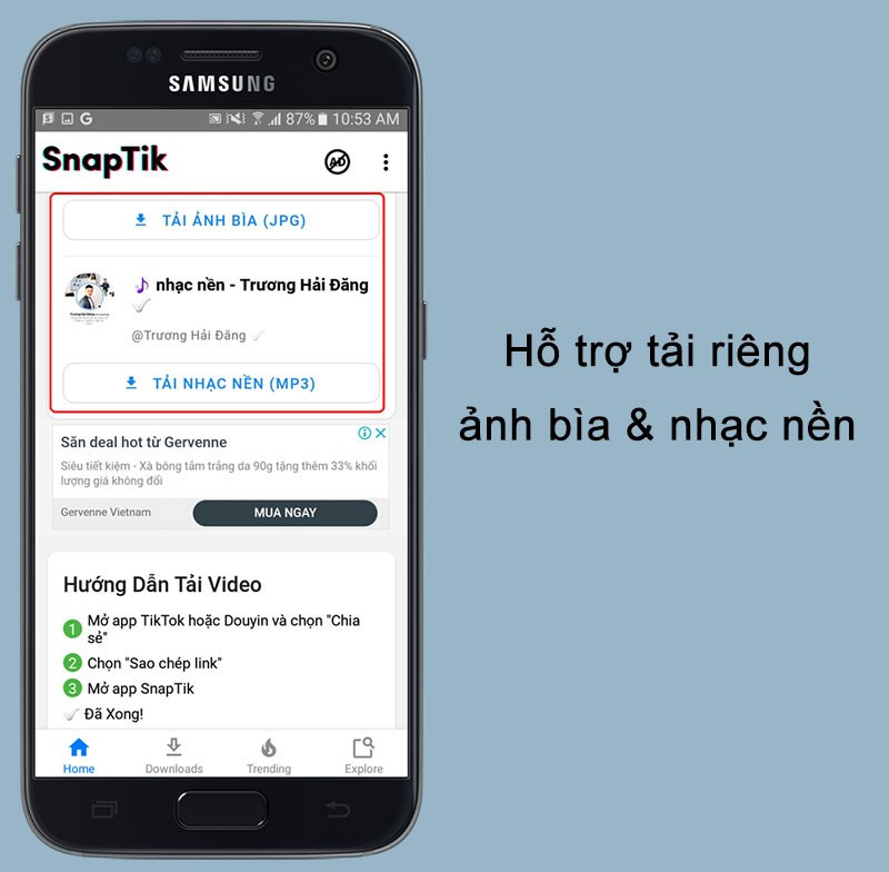 Hỗ trợ tải nhạc nền v&agrave; ảnh b&igrave;a TikTok