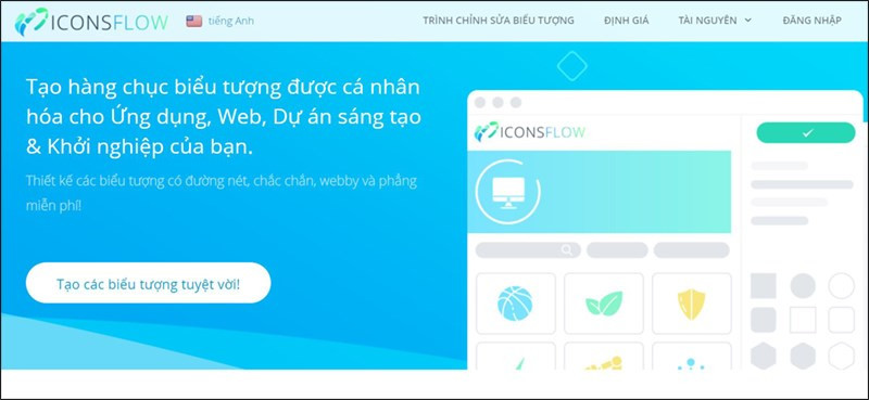 Iconsflow.com: Tạo icon online miễn ph&iacute;