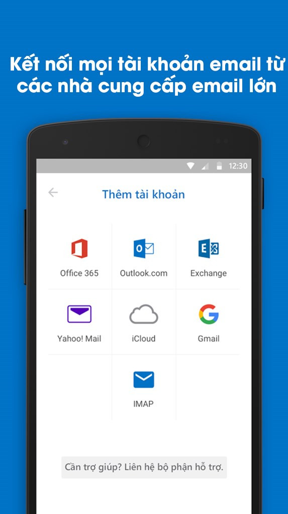 Kết nối mọi tài khoản email từ các nhà cung cấp email lớn