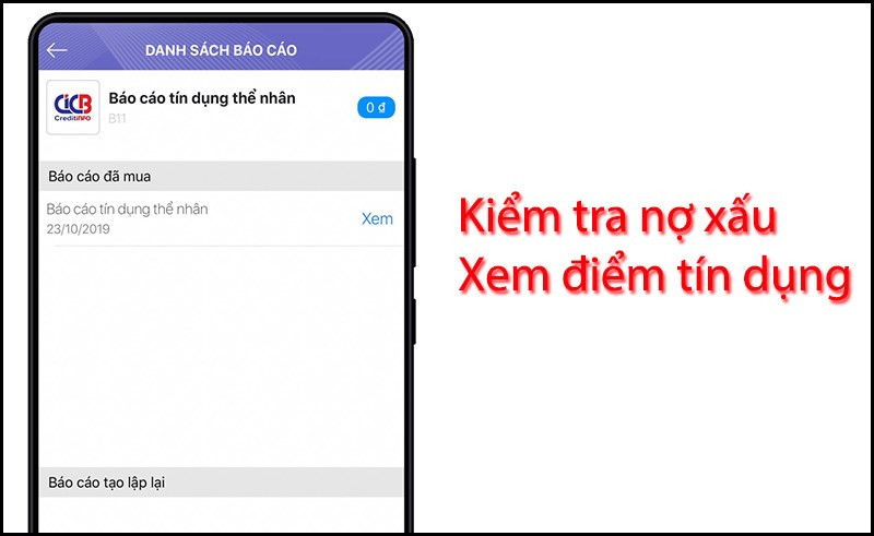 Kiểm tra báo cáo tín dụng trên CIC Credit Connect