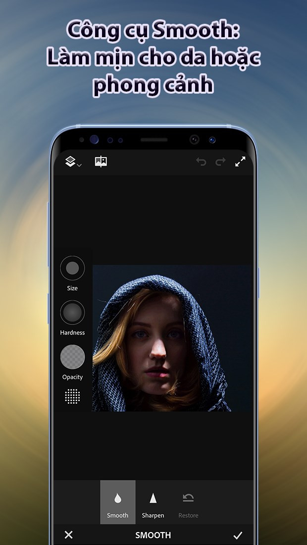 Làm mịn da và phong cảnh với Smooth