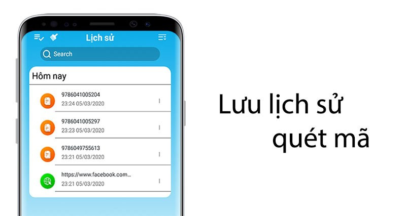 Lưu giữ lịch sử quét mã vạch