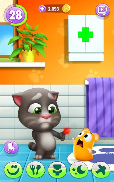 Màn hình chính game My Talking Tom 2 với chú mèo Tom