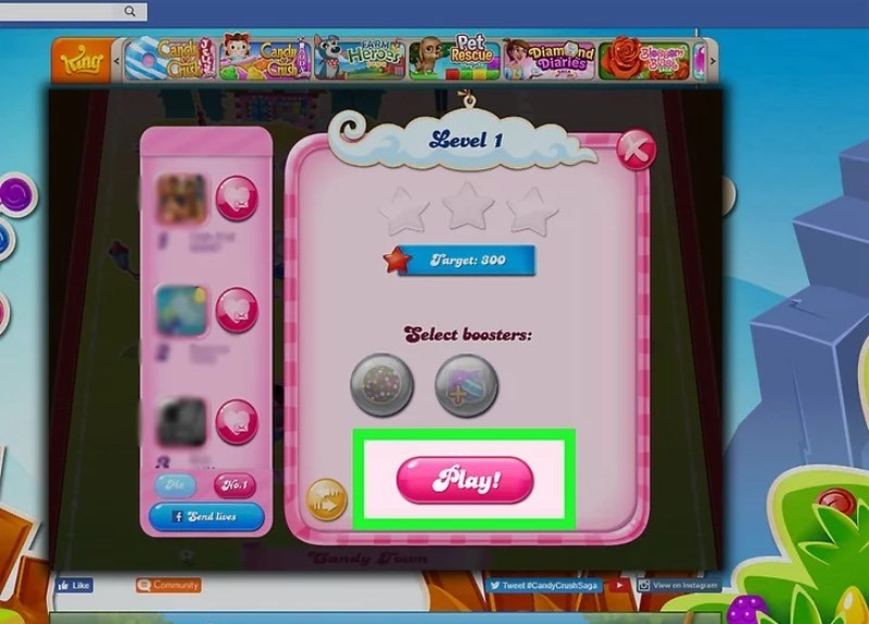 Mạng Candy Crush Saga trên PC