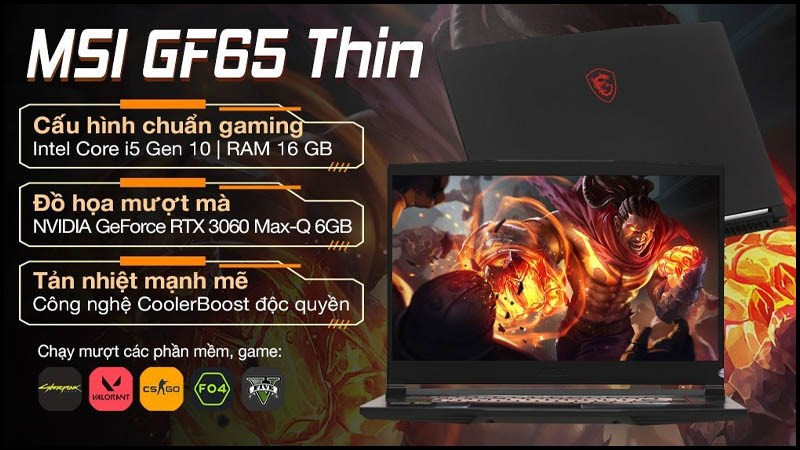 MSI Gaming GF65 Thin 10UE i5 10500H (286VN)