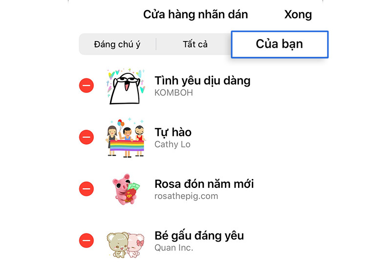 Mục Của bạn