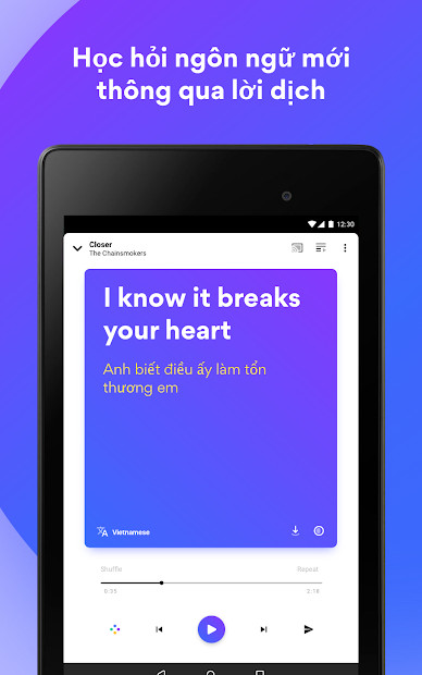 Nghe nhạc và đóng góp lời bài hát trên Musixmatch