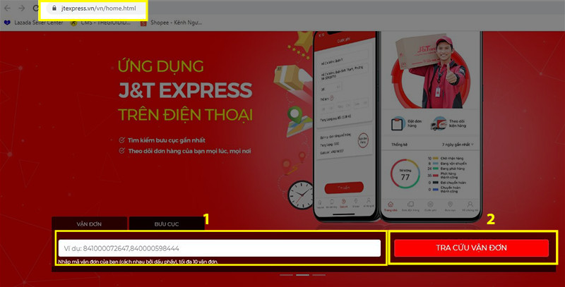 Nhập mã vận đơn J&T Express