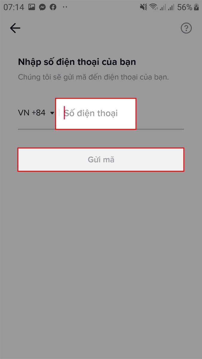 Nhập số điện thoại