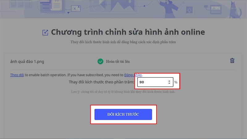 Phóng to ảnh trên HiPDF