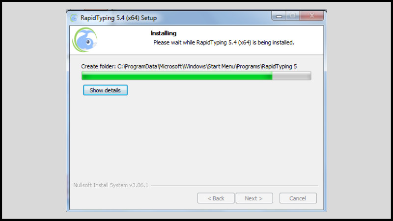 Quá trình cài đặt Rapid Typing