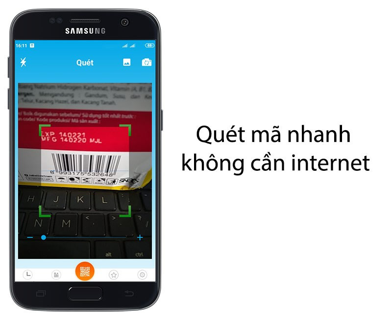 Quét mã nhanh không cần kết nối internet