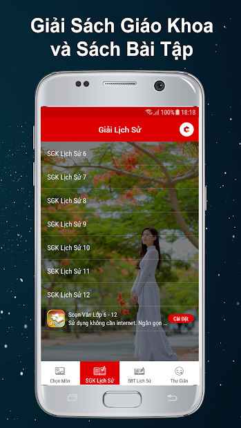 Screenshots Giải Lịch sử - Ứng dụng học, giải bài tập lịch sử 6, 7, 8, 9, 10, 11, 12