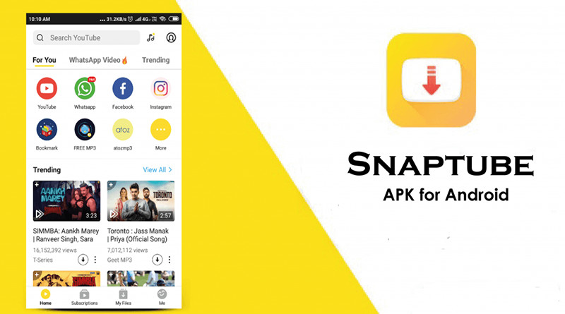 Snaptube trên điện thoại