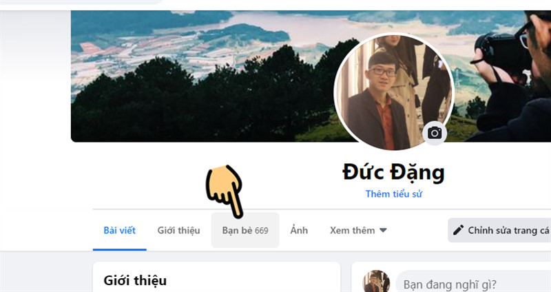 Tab bạn bè trên Facebook