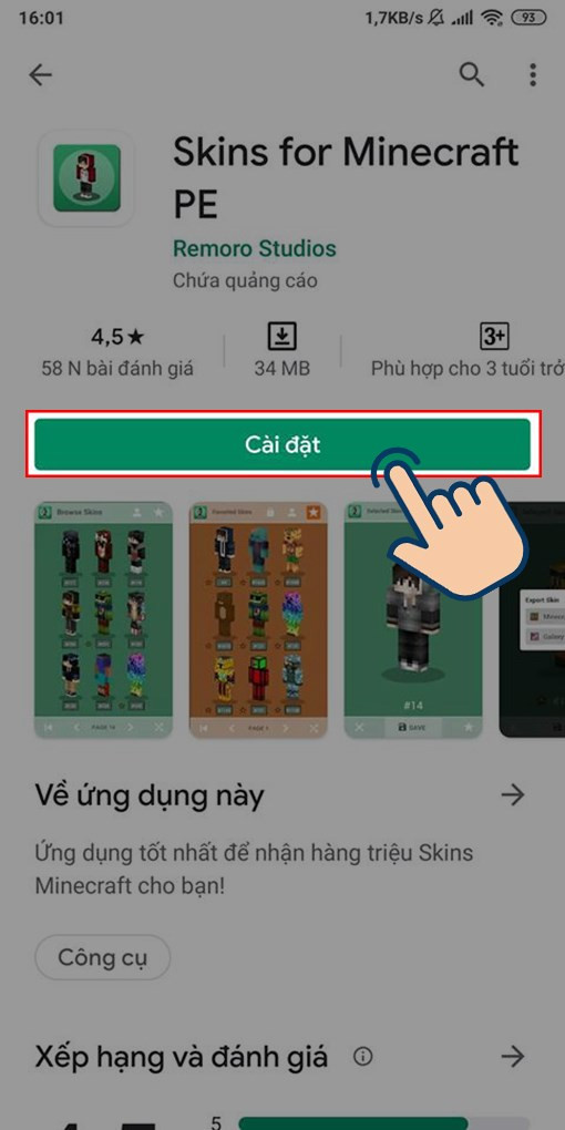 Tải Skins for Minecraft trên Google Play