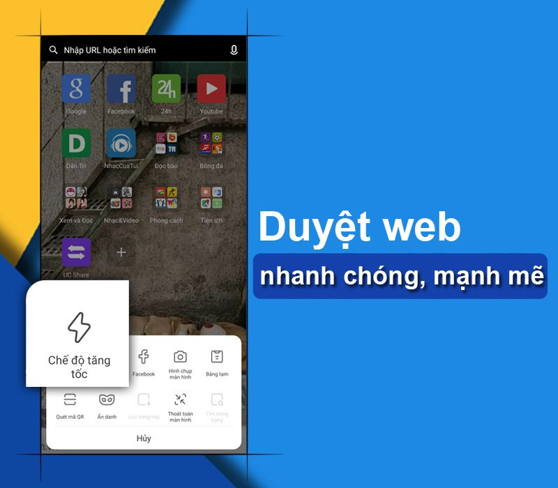 Tăng tốc khả năng duyệt web một c&aacute;ch nhanh ch&oacute;ng tr&ecirc;n UC Browser 