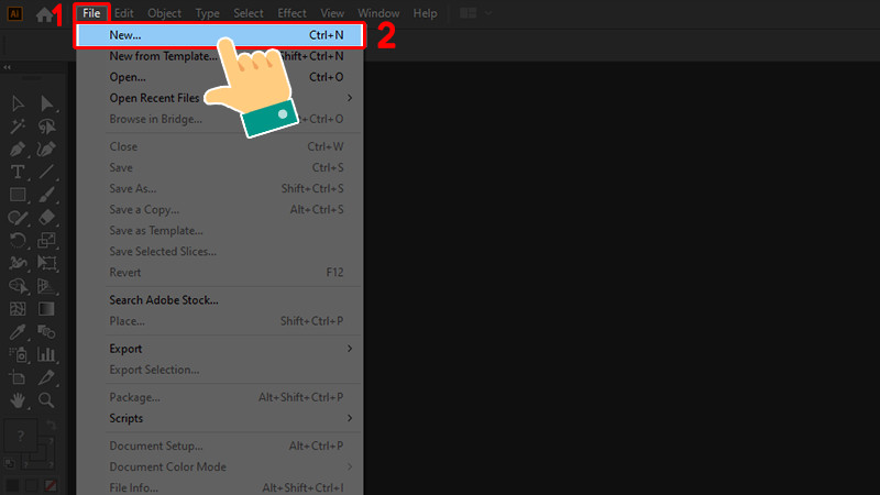 Tạo file mới trong Illustrator