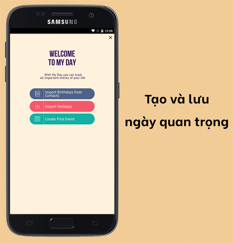 Tạo v&agrave; lưu những ng&agrave;y quan trọng