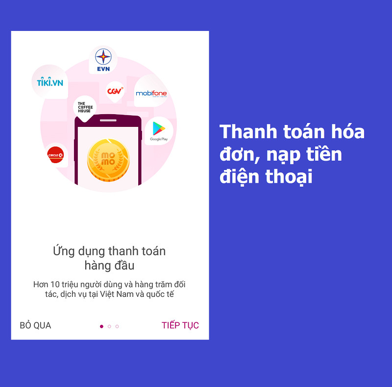 Thanh to&aacute;n h&oacute;a đơn, nạp tiền điện thoại