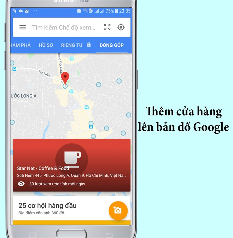 Thêm cửa hàng lên Google Maps với Street View