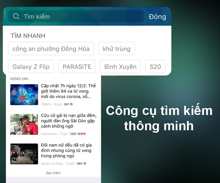 Tìm kiếm tin tức trên Báo Mới