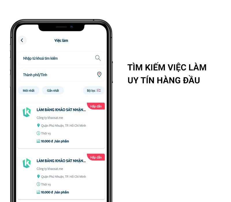 Tìm kiếm việc làm trên SmartPay