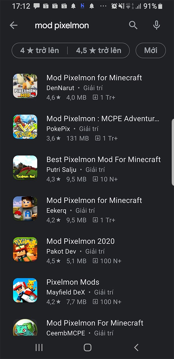 T&igrave;m Mod Pixelmon