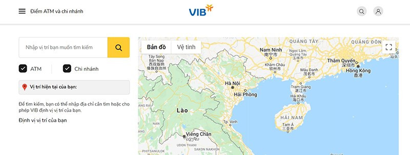 Tra cứu giờ làm việc chi nhánh VIB