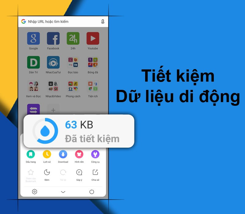 UC Browser gi&uacute;p tiết kiệm mạng di động