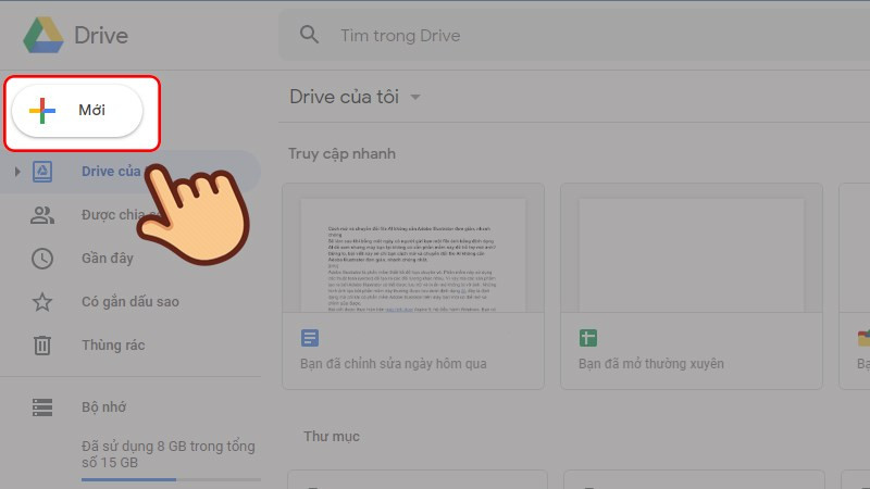 Upload file AI lên Google Drive