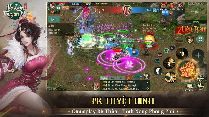 Võ Lâm Truyền Kỳ 1 Mobile: PK trong game