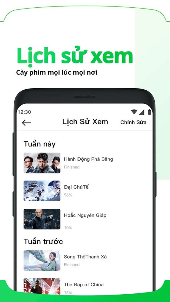 &nbsp;&nbsp;&nbsp;Xem lại lịch sử xem tr&ecirc;n ứng dụng iQIYI-Movies, Dramas & Shows