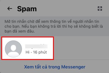 Xem nội dung spam