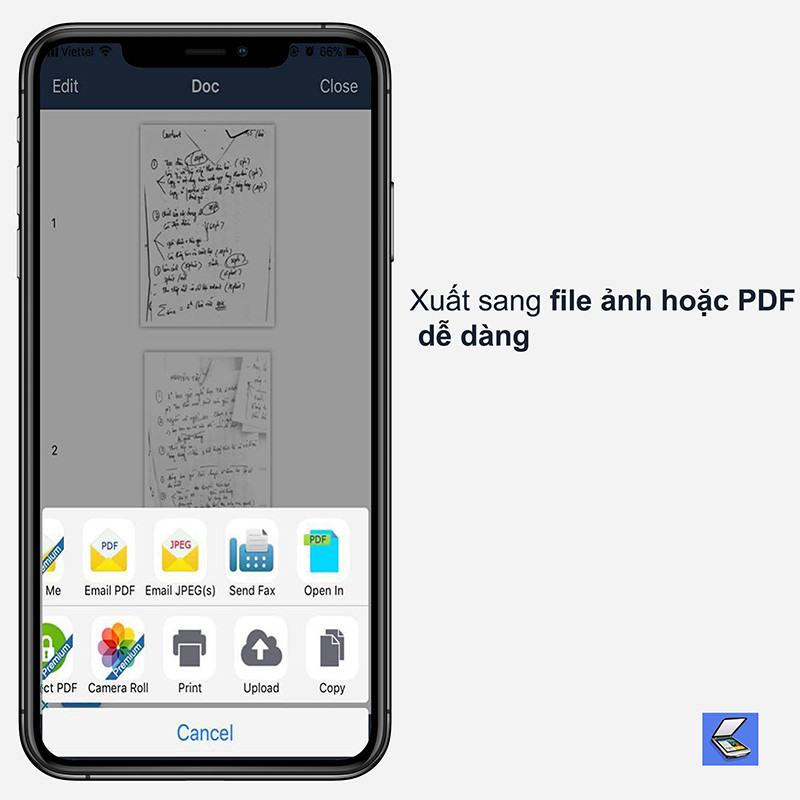 Xuất file PDF bằng Fast Scanner