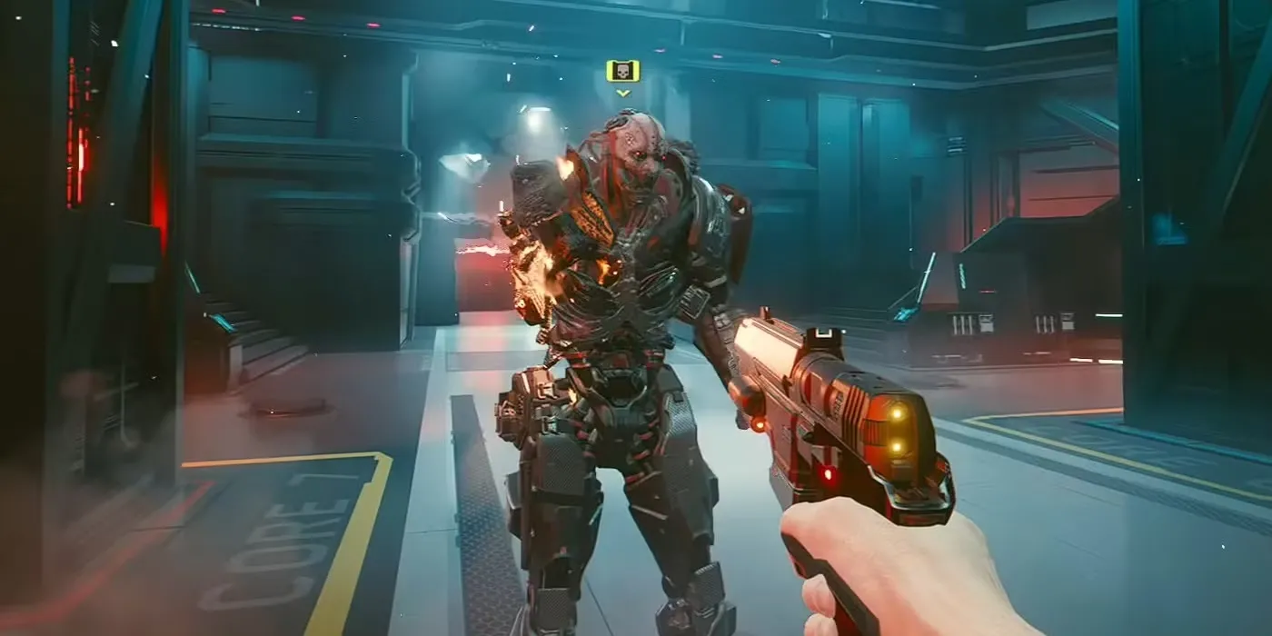 Adam Smasher, một trong những trùm khét tiếng của Cyberpunk 2077, với thiết kế hầm hố nhưng lối chơi đơn điệu