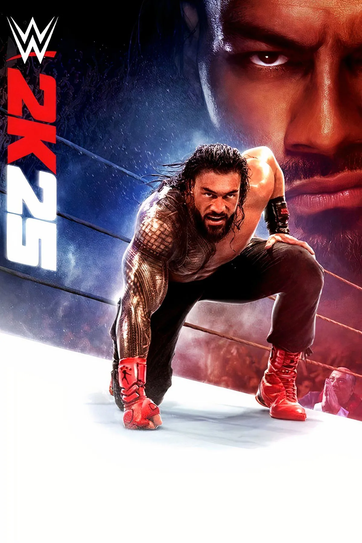 Ảnh bìa chính thức của tựa game đối kháng WWE 2K25.