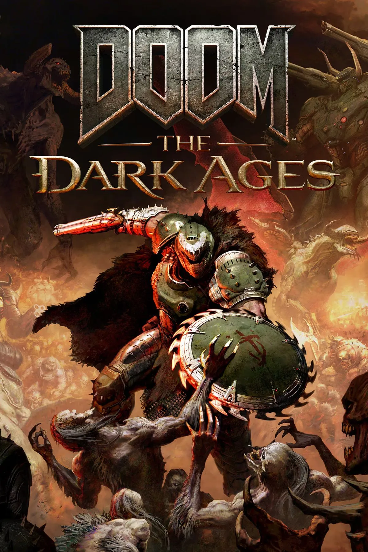 Ảnh bìa chính thức của tựa game FPS hành động DOOM: The Dark Ages.